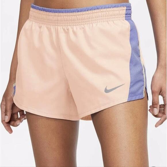 Nike Dri Fit peach and lavender running active athletic shorts size XL NEW - Picture 8 of 10
